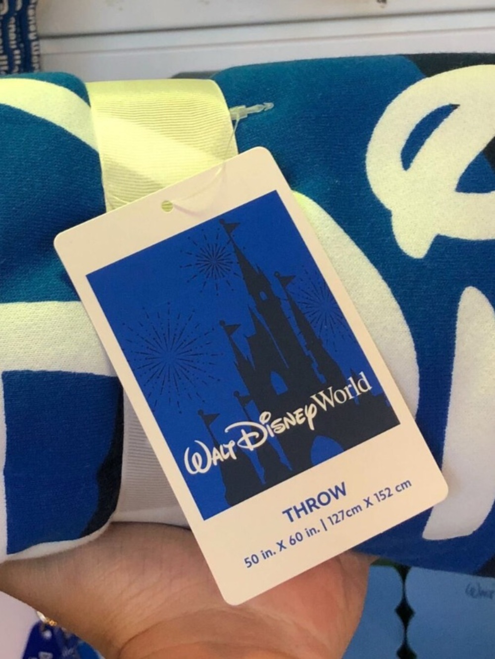 Disney Parks 2026 Logo Mania Last Day Of Trip Blues Castle 50”x60” Throw Blanket